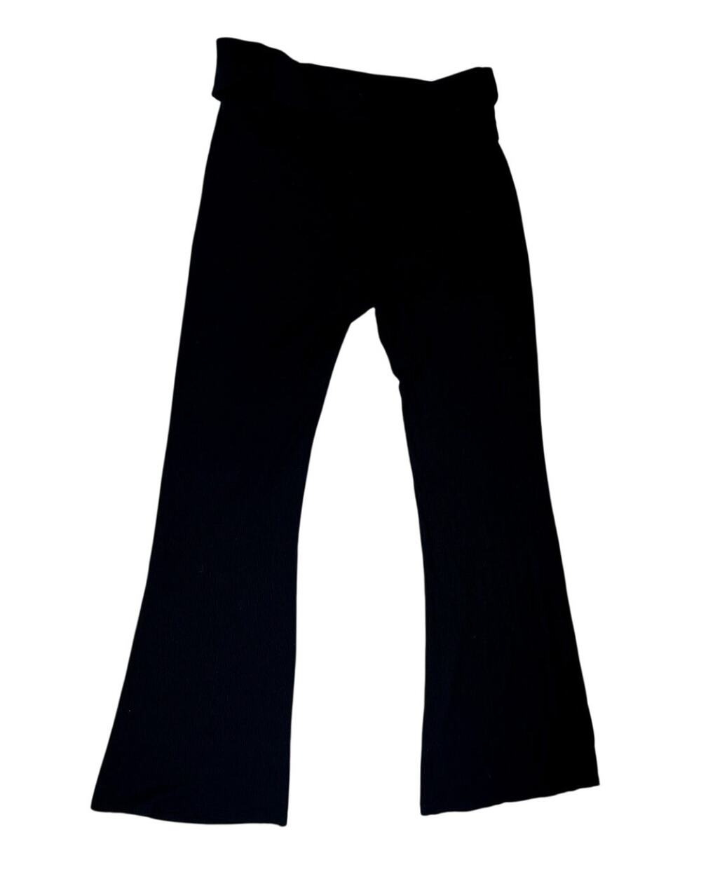 Yitty Black Ribbed Flare Leggings – Size XL